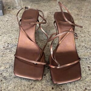 Jeffrey Campbell Metallic Bronze Heels